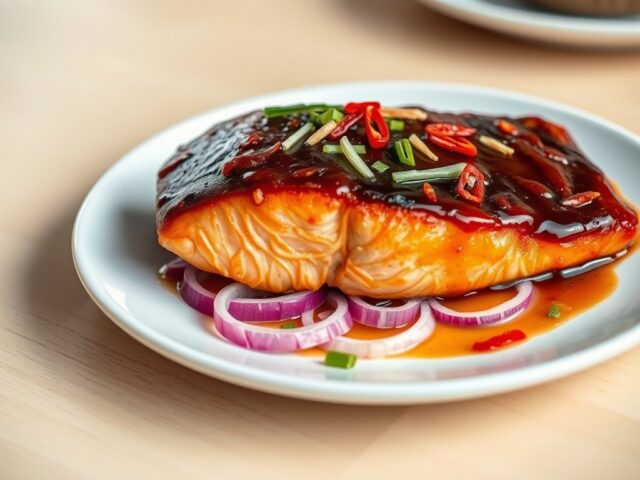 Gekarameliseerde zalm