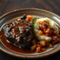 Gekruid Wild Zwijn met Tomaten-Zuurkool en Romige Aardappel
