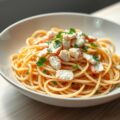 Gekruide pasta met venkel en krab