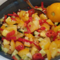 Gele tomaten salade