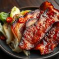 Gemarineerde Bacon met Chinese Kool