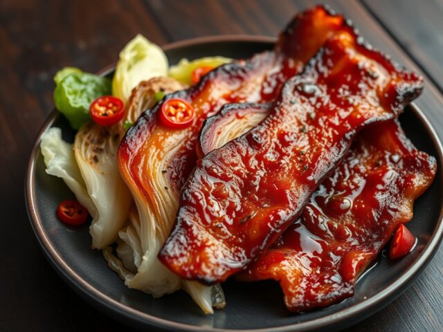 Gemarineerde Bacon met Chinese Kool