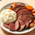 Gemarineerde rosbief met puree