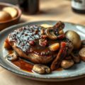 Gemarineerde varkenskoteletten met Guiness-saus
