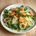 Gemarineerde venkel met gerookte zalm