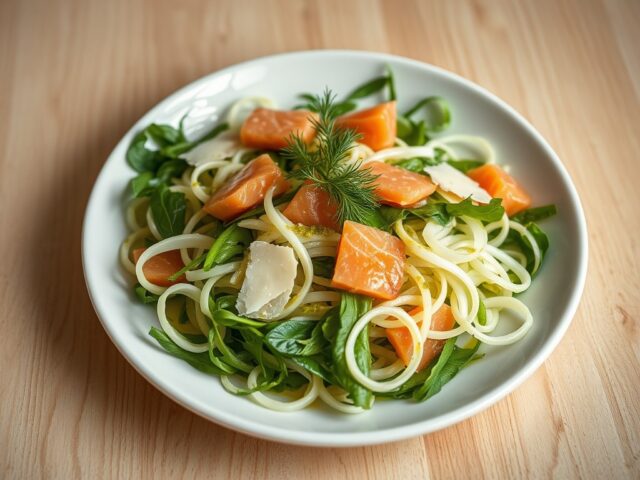 Gemarineerde venkel met gerookte zalm