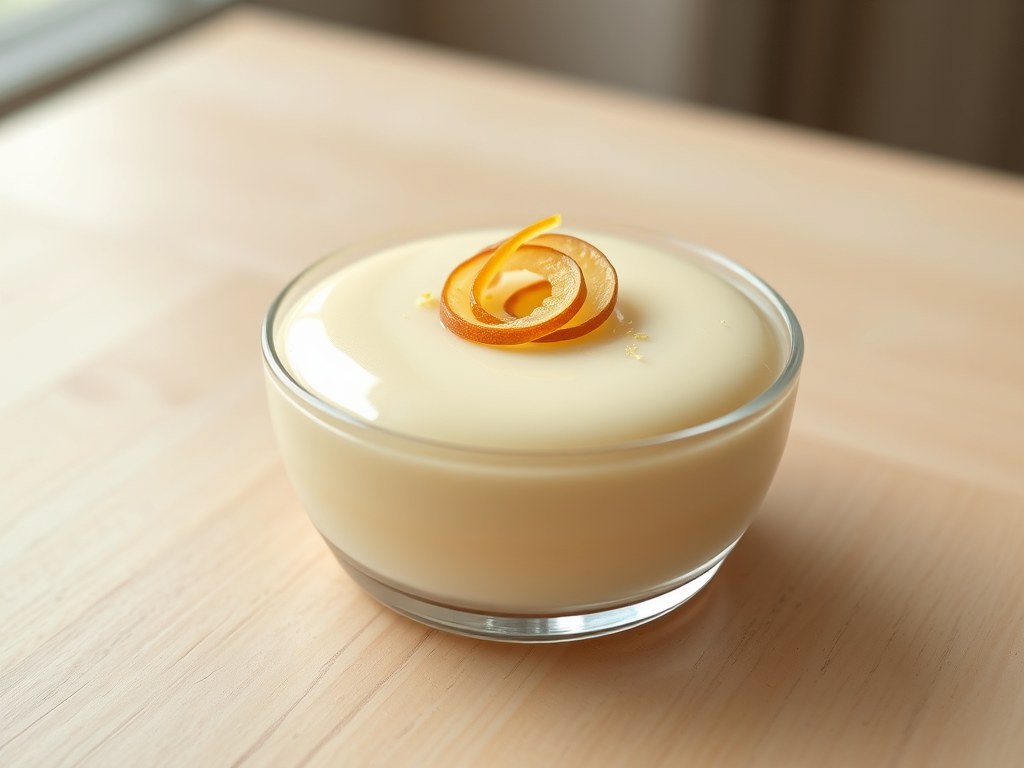 Gember-roompudding, AI-gegenereerde illustratie