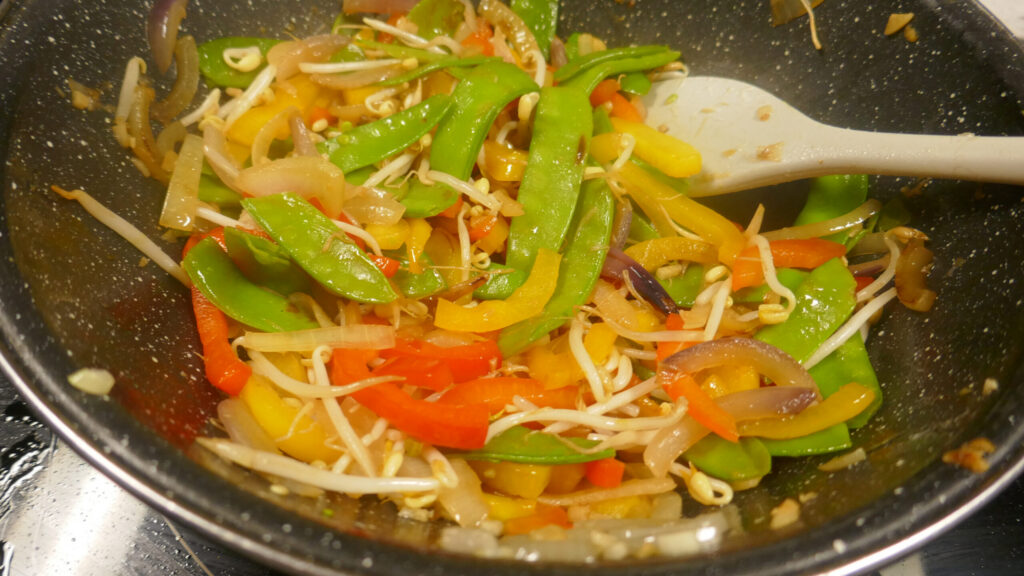Gemengde groente uit de wok