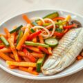 Gemengde groenten met pangasiusfilet