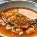 Gepaneerde rog in winterse consommé