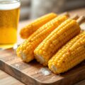 Gepocheerde maïskolven in bier
