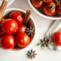 Gepocheerde tomaten met kruiden