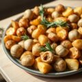Geroosterde aardappels met gepofte knoflook
