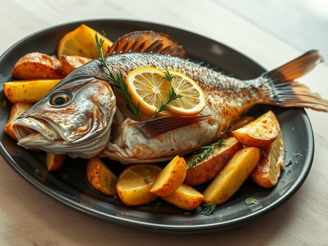 Geroosterde Dorade met Geroosterde Aardappel