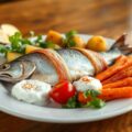 Geroosterde forel in een spekjasje