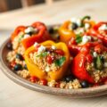 Geroosterde paprika’s met geitenkaas en couscous