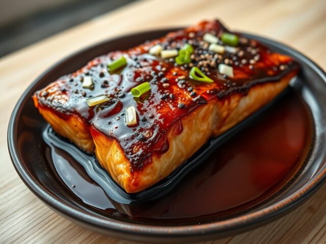 Geroosterde Zalm met een Saus op Teriyaki Basis