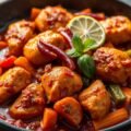Gesauteerde Portugese kip piri-piri