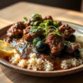 Gestoofd lamsvlees met kruiden en couscous