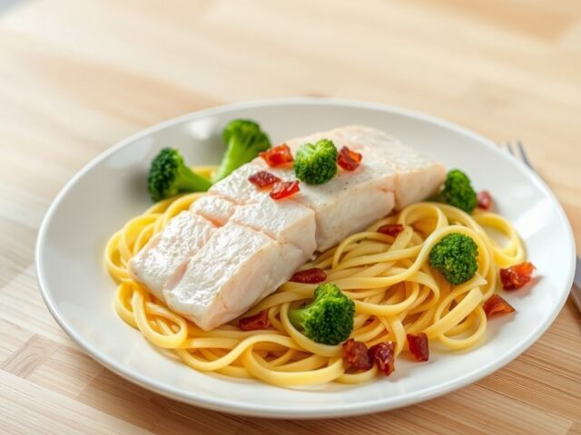 Gestoomde Zalmfilet met Tagliatelli