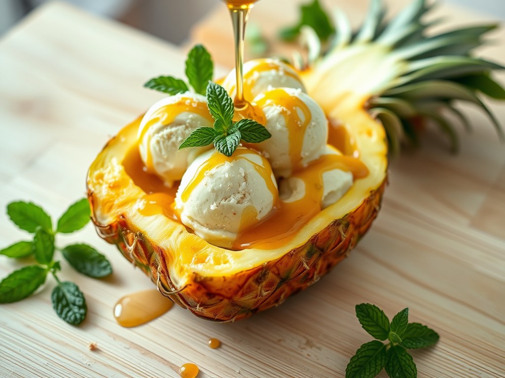 Gevulde ananas, AI-gegenereerde illustratie