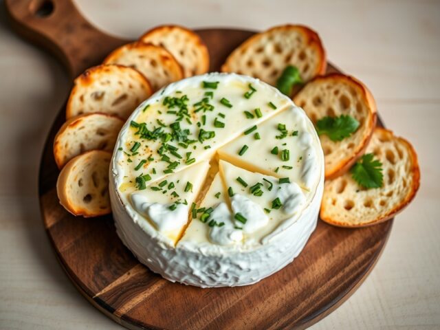 Gevulde brie- camembert met toast