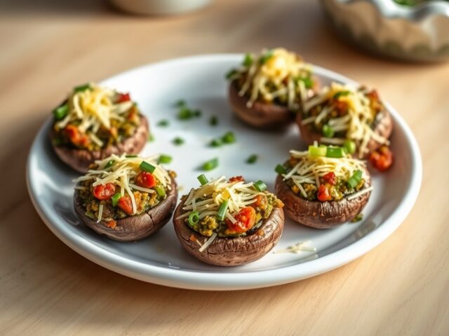 Gevulde champignons in de oven