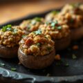 Gevulde champignons met chorizo