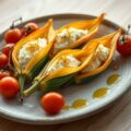 Gevulde courgette bloemen