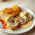 Gevulde eirol uit de oven