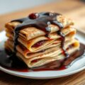 Gevulde flensjes met chocoladesaus (oven)
