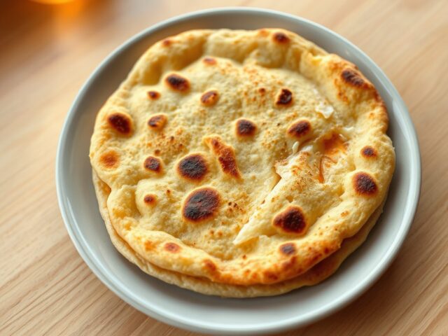 Gevulde kaas paratha – indisch platbrood