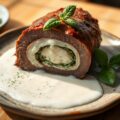 Gevulde kalfsschouder met gorgonzola