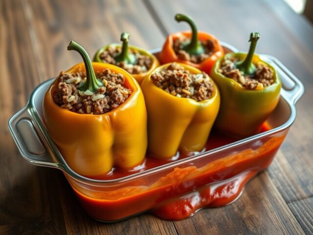 Gevulde paprika’s – Plnene papriky