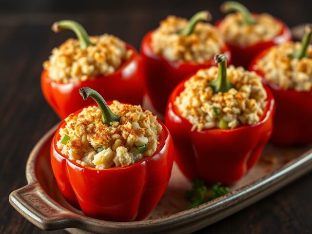 Gevulde paprika met krab