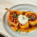 Gevulde raapjes met spek, wortel & champignon