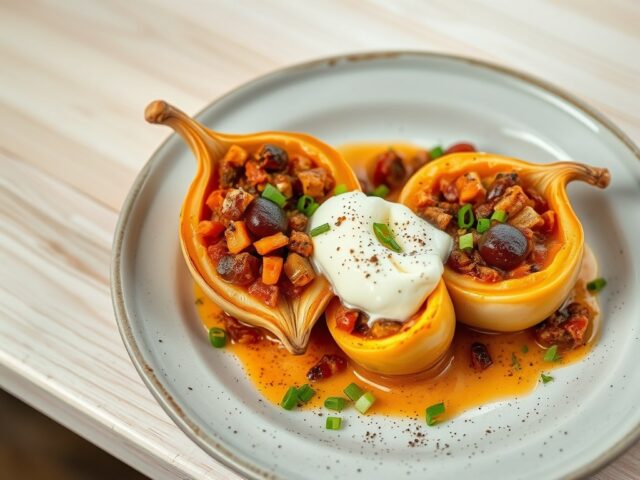 Gevulde raapjes met spek, wortel & champignon