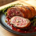 Gevulde reefilet in Parmaham