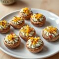 Gevulde romige champignon