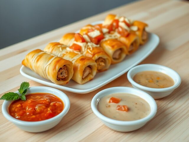 Gevulde shoarma rolletjes