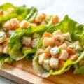 Gevulde slablaadjes met aardappel forelsalade