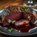 Gevulde steak met Parmezaanse kaas en peterselie
