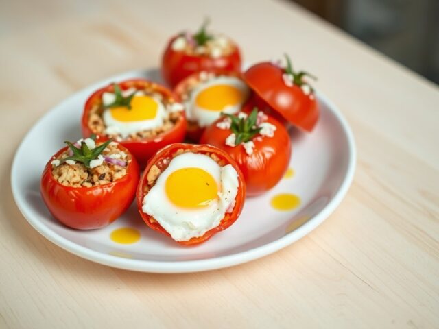 Gevulde tomaten met ei