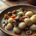 Gnocchi met ragout van paddestoelen en rozemarijn