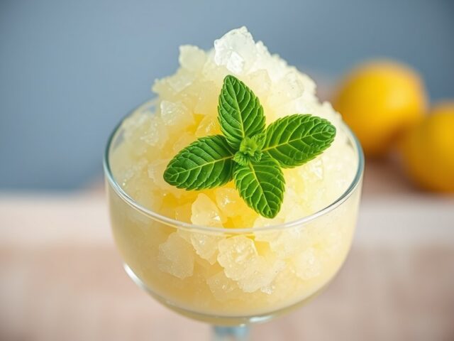 Granita di limone (citroen-ijsdrank)