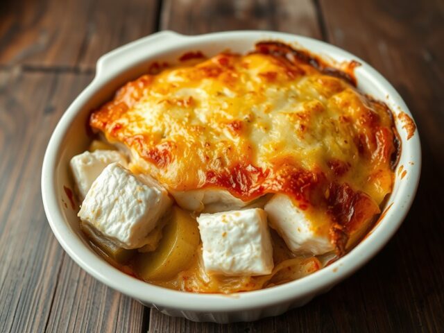 Gratin van hondshaai op de wijze van de visser