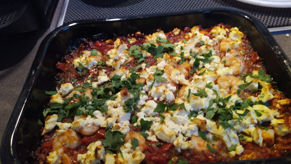 Griekse Garnalen Saganaki uit de oven