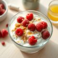 Griekse yoghurt met frambozen