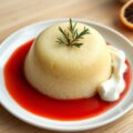 Griesmeelpudding met rozemarijn en sinaasappel
