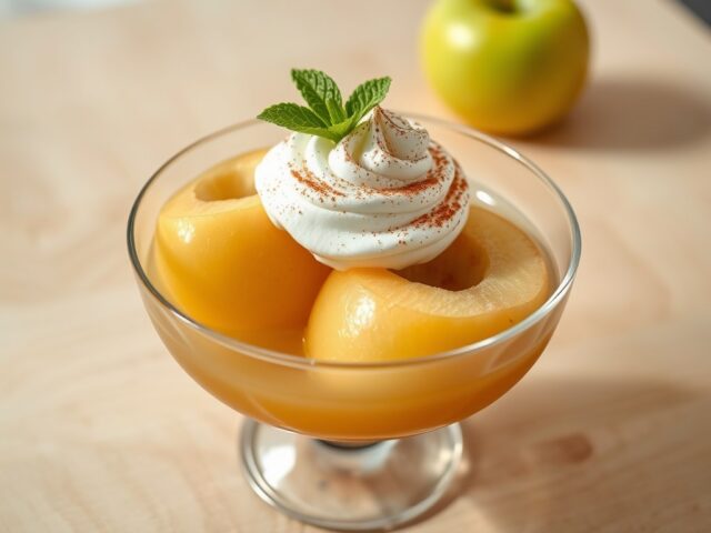 Groene appeltjes als fris dessert